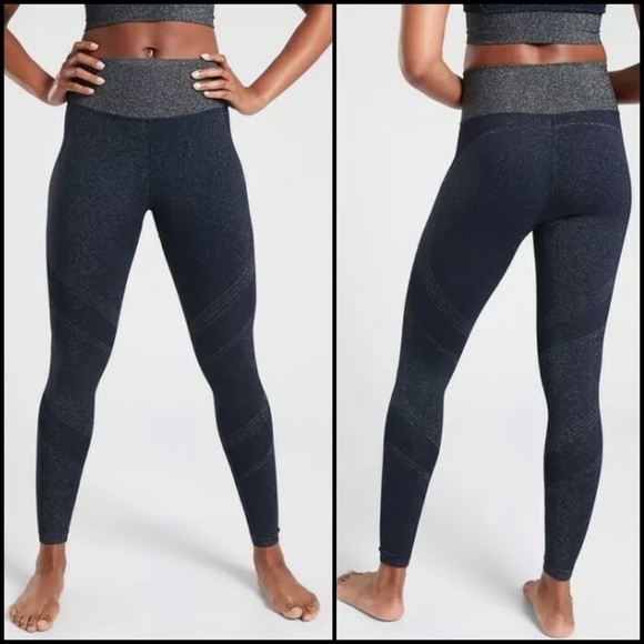 Athleta Pants - Athleta Sparkly Glitter Compression Fabric Tights Leggings Pants